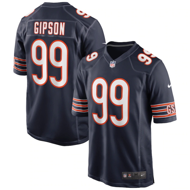 mens nike trevis gipson navy chicago bears game jersey